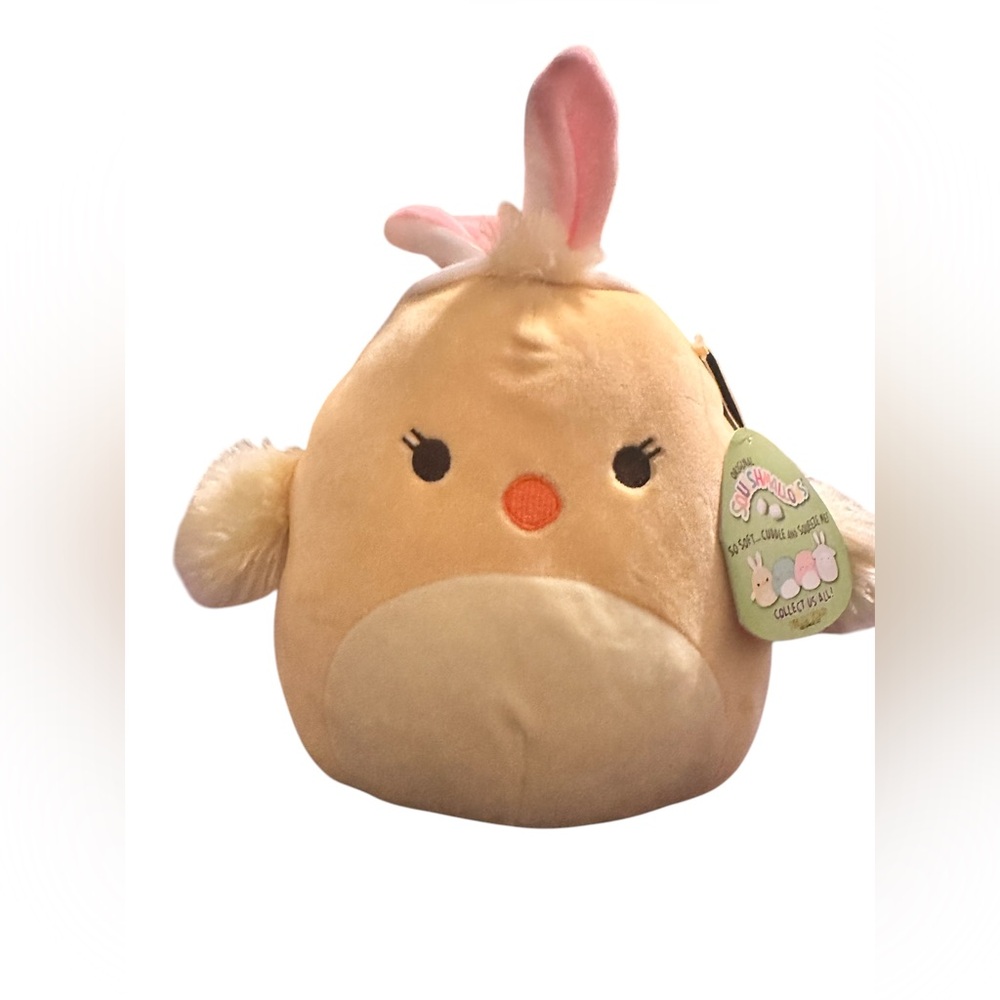 NWT Squishmallow 8" Aimee Chick with Bunny Ears Plush - Picture 2 of 7
